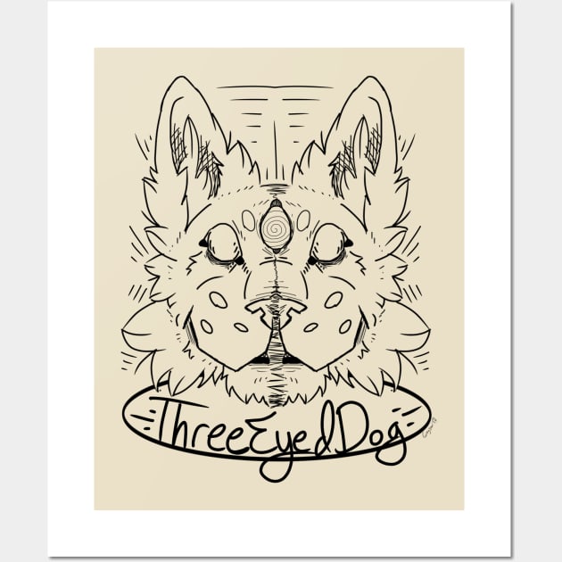 Three Eyed Dog Logo Wall Art by ThreeEyedDogArt